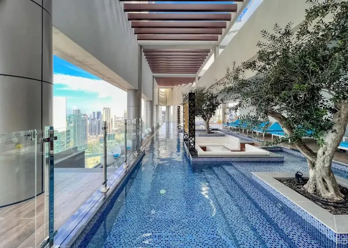 Bright High Floor Apartment In A 5 Star Hotel Resident Tower W Burj View And Access To 64Th Infinity Pool, Gym, Sauna, Spa, Restaurants, Bars And More
